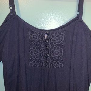Navy blue off the shoulder dress